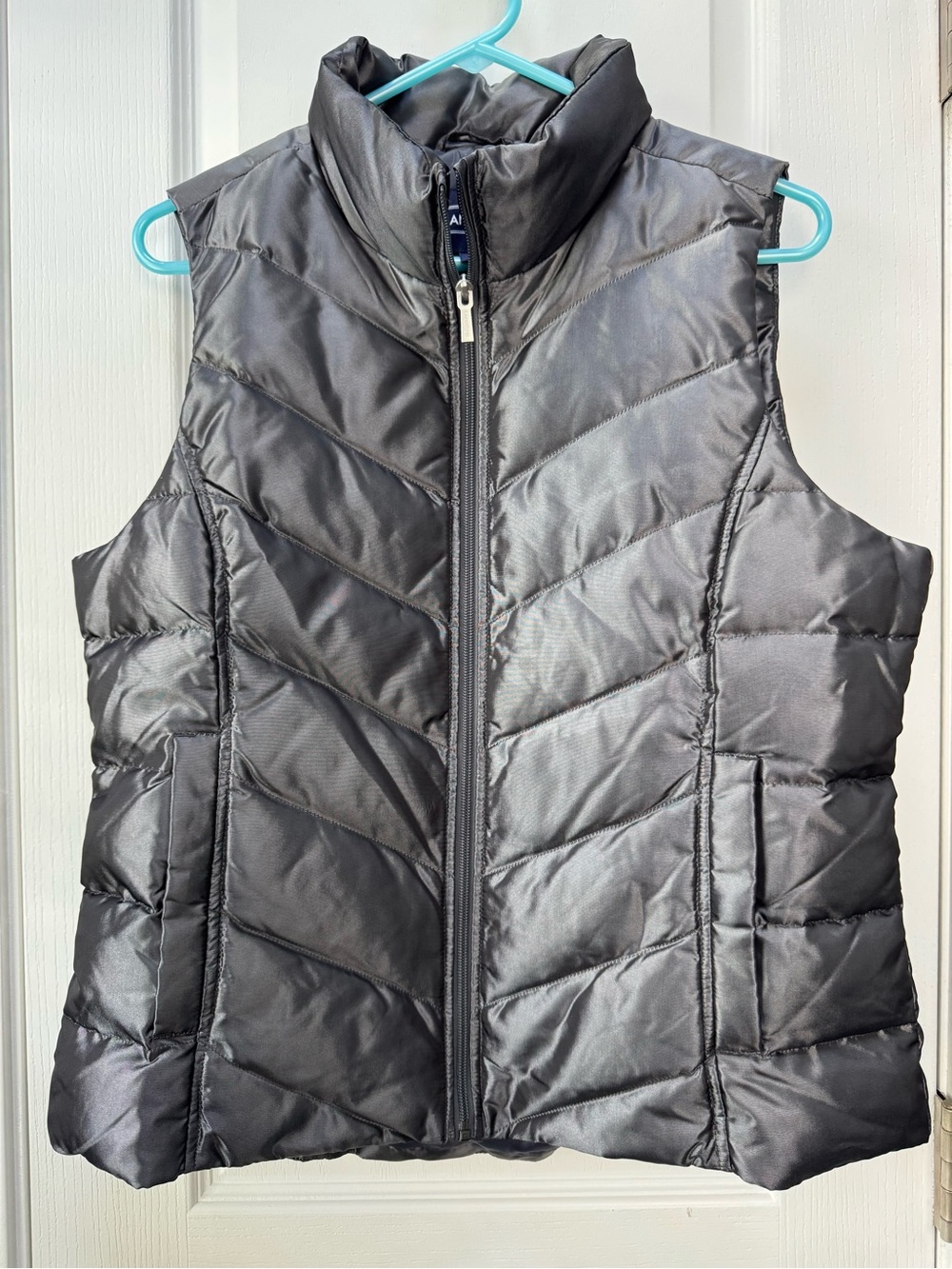 Lands' End Shiny Quilted Puffer Vest